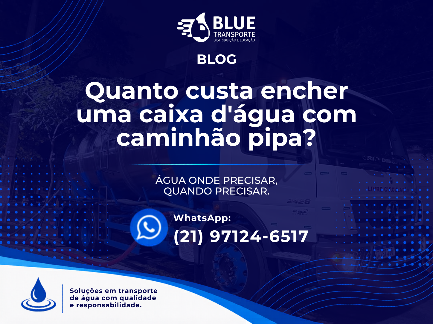 Quanto custa encher uma caixa d’água com caminhão pipa?