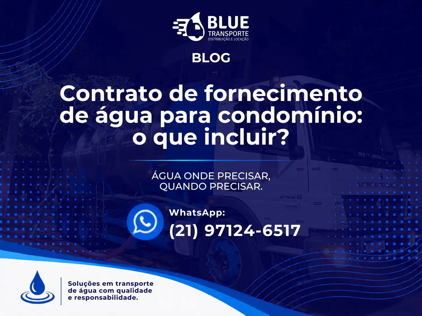 Contrato de água potável para condomínio