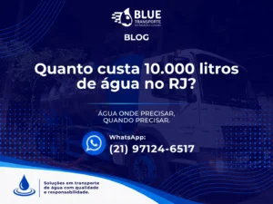 Quanto custa 10.000 litros de água no RJ?